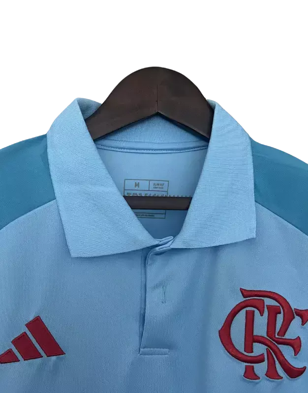 Camisa Polo Flamengo Treino 25/26 - Azul Clara
