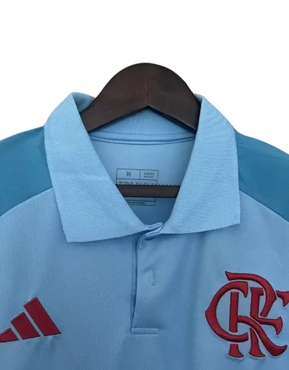 Camisa Polo Flamengo Treino 25/26 - Azul Clara