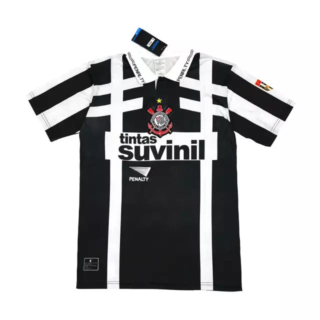 Camisa Corinthians Retro Terceira 1992 - Preto e Branco