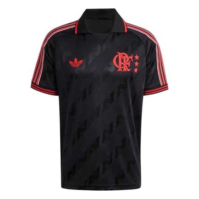 Camisa Flamengo Lifestyler 2025/26 - Torcedor Adidas Masculina - Preto