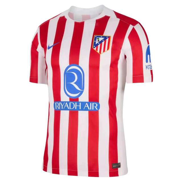Camisa Atlético de Madrid Home 25/26 Torcedor Nike Masculina - Vermelho e Branco