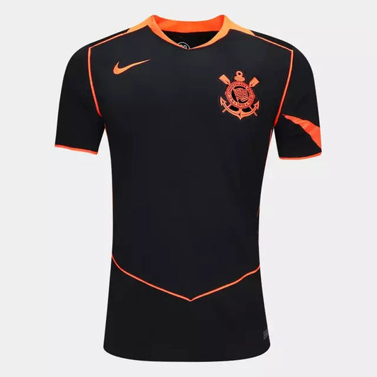 Camisa Corinthians III Nike Preta e Laranja 25/26 TOTAL 90 - Torcedor