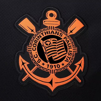 Camisa Corinthians III Nike Preta e Laranja 25/26 TOTAL 90 - Torcedor