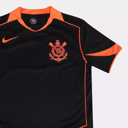 Camisa Corinthians III Nike Preta e Laranja 25/26 TOTAL 90 - Torcedor