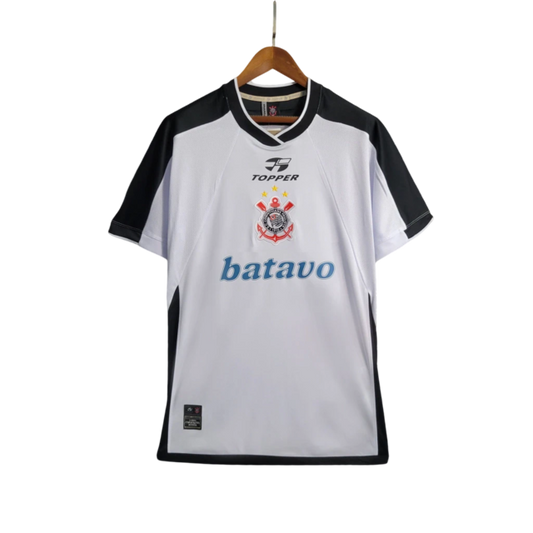 Camisa Corinthians I 2000 Retrô Masculino Branca