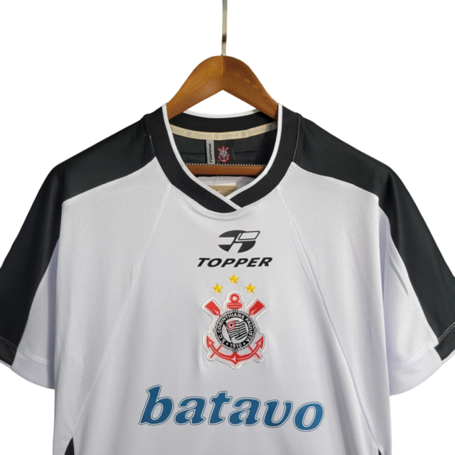 Camisa Corinthians I 2000 Retrô Masculino Branca