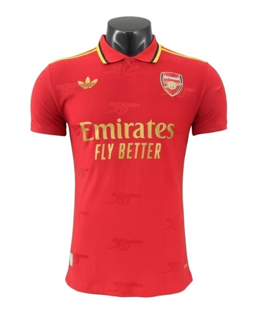 Camisa Arsenal 25/26 Jogador Masculina - Vermelha/Amarela