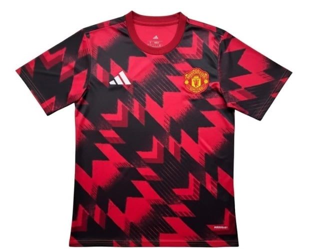 Camisa Manchester United Treino 25/26 - Torcedor Adidas Masculina - Vermelha/Preta