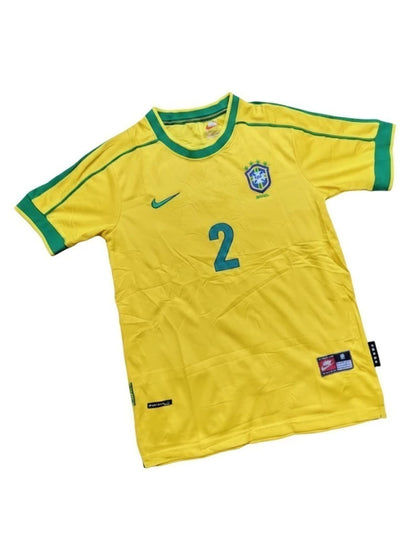 Camisa Brasil I 1998 Retro Nike Masculina - Amarela <> (CAFU 2) <> Personalizada