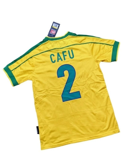 Camisa Brasil I 1998 Retro Nike Masculina - Amarela <> (CAFU 2) <> Personalizada